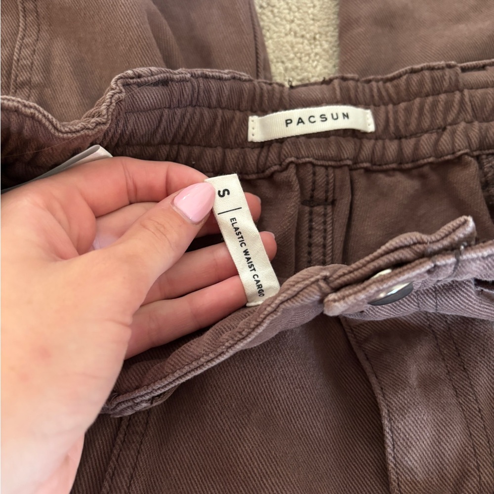 PacSun Brown Cargo Straight Leg Pants - Picture 2 of 3